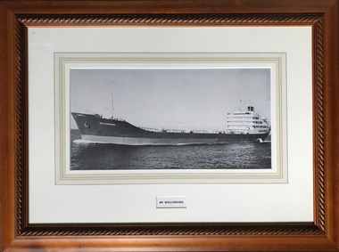 Photograph - Black and white photograph, framed, MV Wollongong, unknown