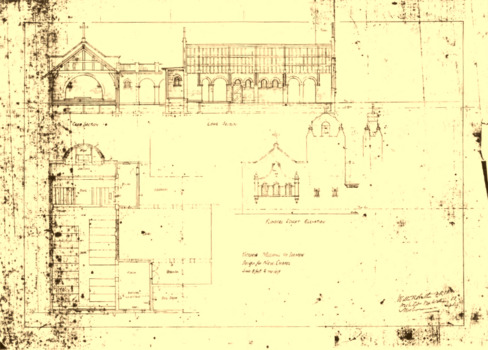 Architectural drawings for the Victoria Missions to Seamen, Design for the New Chapel
