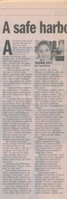 Article - Newspaper clipping, The Age, A Safe Harbour in a Moving World, 01 January 2003