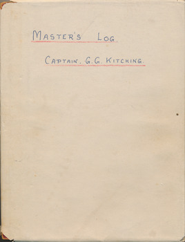 Cover of the Master's Log - Captain G.G. Kitching
