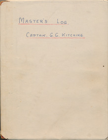 Cover of the Master's Log - Captain G.G. Kitching