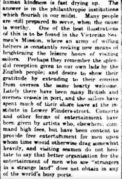 Extract from the The Age, Thursday 5 May 1921, page 6, included in the subscription