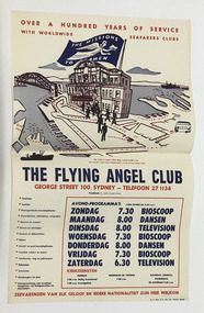 Poster, H.T. Dunn & Co. Pty. Ltd, The Flying Angel Club, c. 1953