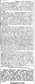 Article - Newspaper clipping, Argus newspaper, Seamen's floating church in Hobson's Bay, 2 July 1857