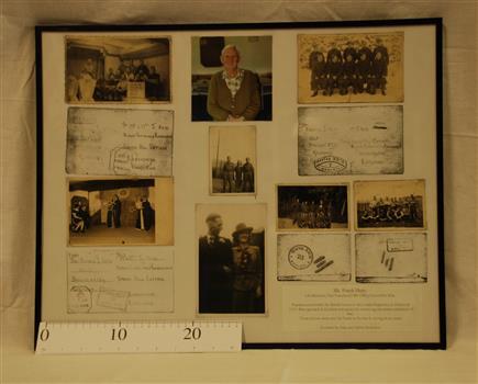 Framed collection of WW2 German prisoner of war photographs