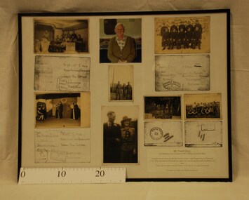Framed collection of WW2 German prisoner of war photographs