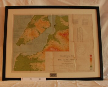 Map - Framed 1915 Map of Krithia, Gallipoli, 1915 Map of Krithia, Gallipolli, 1915