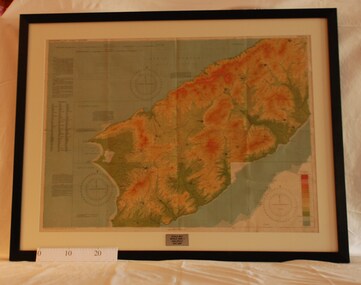 Framed 1915 map of Sulva Bay, Gallipoli, 1915
