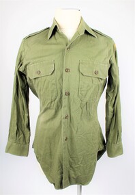 Uniform - Shirt, Green, Field Dress, Green Field Dress Shirt, 1980