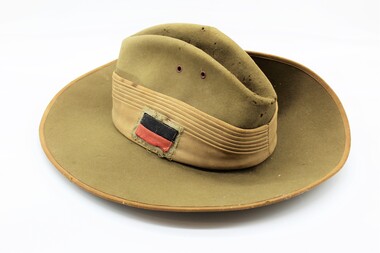 Headwear - Slouch hat, Hat, khaki, fur felt, 1940, 1940