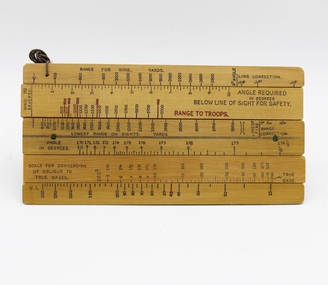 Equipment - Slide Rule for Vickers Machine Gun, 1940