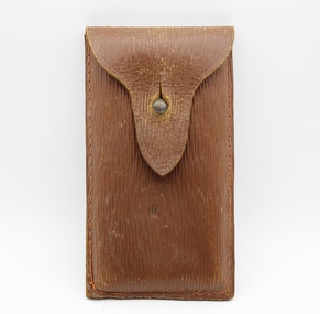 Equipment - Pouch, Leather, for Slide Rule Mk III, Vickers Machine Gun, 1940