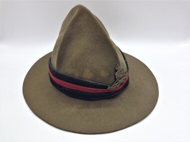 Unknown - Hat, Fur Felt, New Zealand, WW1 NZ felt Hat, 1916-1918