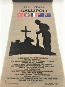 Wooden wall hanging, 75th YEARS, GALLIPOLI, 1934
