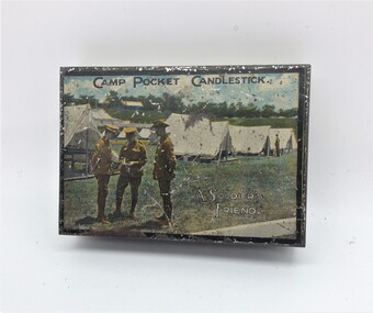 Souvenir - 'Soldier's Friend' Camp Pocket Candlestick WW1, 1915