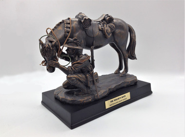 Sculpture - Australian Light Horse Figurine 'The Waler's Mate', Australian Light Horse Figurine. ‘The Waler’s Mate’, 2019