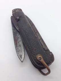 Knife, Clasp, with Marlin Spike and Tin Opener, WW1 era to late 1930s