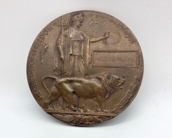 Plaque - Memorial Plaque (Dead Man's Penny) - William Browne, Memorial Plaque (Dead Man’s Penny) William Browne
