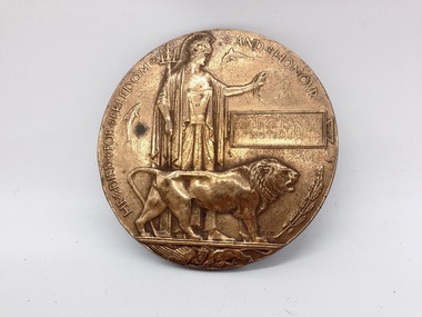Plaque - Memorial Plaque (Dead Man's Penny) - George Daniel Whitbourn, Dead Man’s Penny
