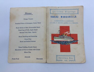 Functional object - Christmas Day Menu H.M.A.H.S. Wanganella