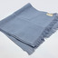 Blue cotton scarf with name of owner sewn on