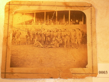 Photograph - Mounted Rifles at Mortlake Racecourse circa1900 Boer War, Late 19th Century: [ c. 1885?]