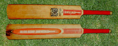 Equipment - Cricket Bat, Scoop bat, c. 1976