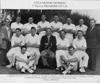 Photograph, 1957-58 1st XI Premiership, c. 1957