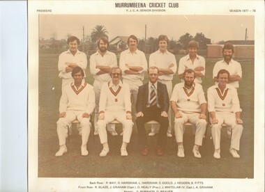 Photograph, 1977-78 1st XI Premiership, c. 1978