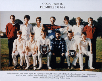Photograph, 1985-86 Under 16 Premiership, c. 1986
