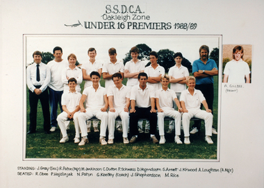 Photograph, 1988-89 Under 16 Premiership, c. 1989