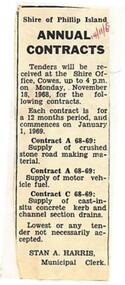 Newspaper Clipping, 14/11/1968