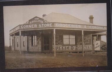 Photograph, H Gullifer Corner Store, Cowes, Phillip Island, 1906