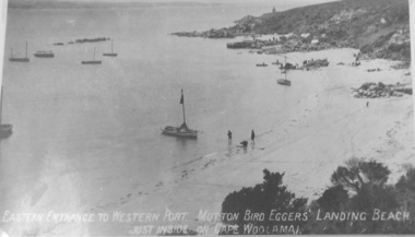 Photograph, Eastern Entrance to Western Port. Mutton Bird Eggers' Landing Beach