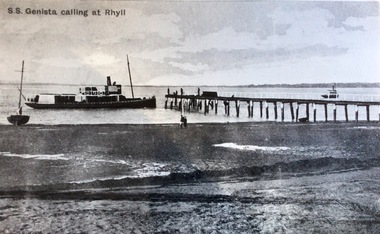 Photograph, S S Genista at Rhyll, 1900