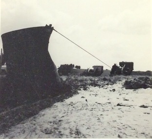 Photograph, Genista's boiler being landed 1966, 1966