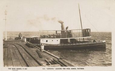 Photograph, Genista leaving Cowes Pier