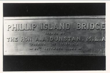 Photograph, Opening of 1st Bridge 1940, 29/11/1940