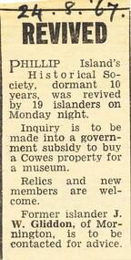 Newspaper clippings, 24/08/1967