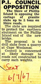 Newspaper clippings, 06/07/1967