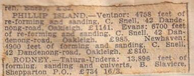 Newspaper clippings