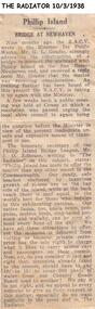 Newspaper clippings, 15/03/1938