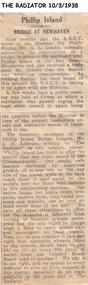Newspaper clippings, 15/03/1938