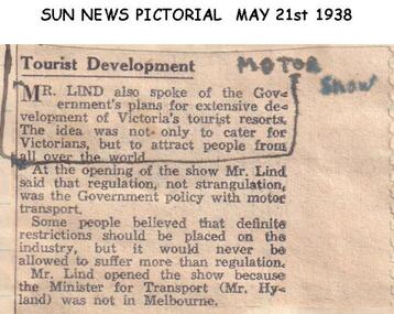 Newspaper clippings, 21/05/1938