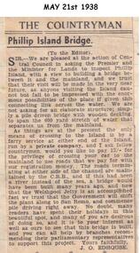 Newspaper clippings, 21/05/1938