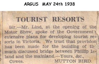 Newspaper clippings, 24/05/1938