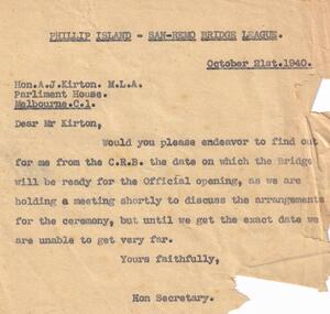 Letter, 21/10/1940