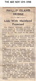 Newspaper clippings, 12/11/1938