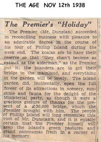 Newspaper clippings, 12/11/1938