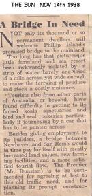Newspaper clippings, 14/11/1938